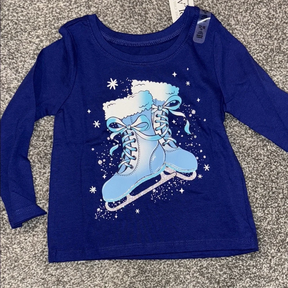 The Children's Place 5 long sleeve winter themed shirts in size 12-18 months